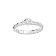 Solitaire diamant rond Gaïa 0.20 carat or blanc
